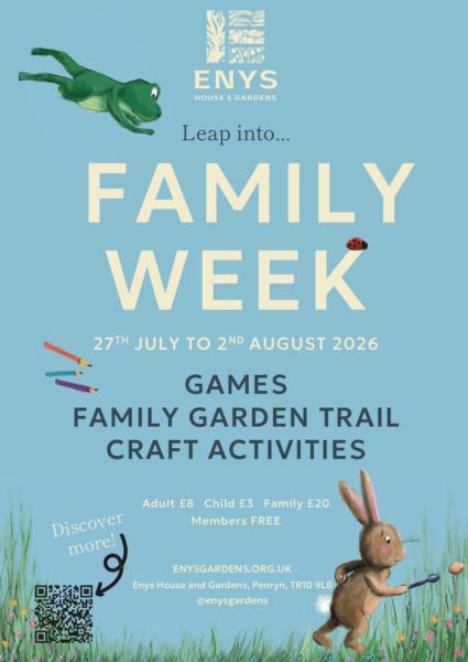 Family Week at Enys Gardens.
Activities that every generation will enjoy.