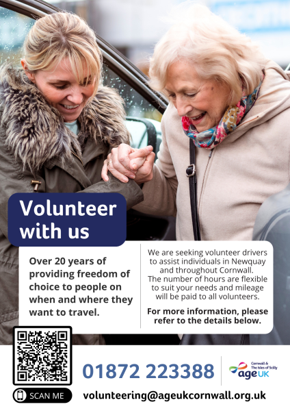 Volunteer Drivers to join our team at Govenek, Newquay